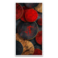 Series Circles with Red Black Canvas Wall Painting | Modern Abstract Art for Stylish Interiors