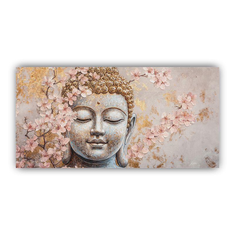 Serenity of Lord Buddha Wall Paintings by Canvas Myntra