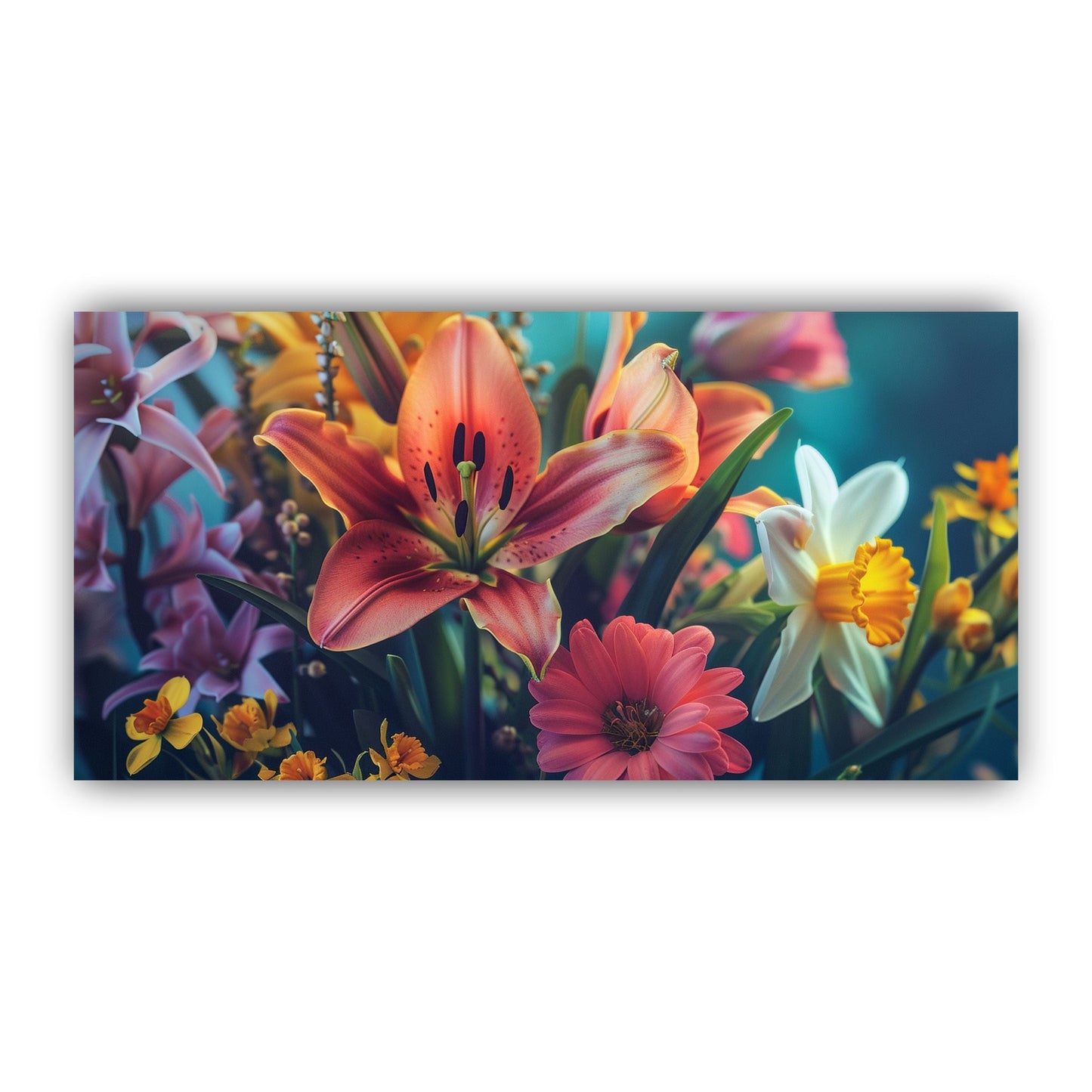 Multi-Panel Flower Wall Painting | Stunning Décor