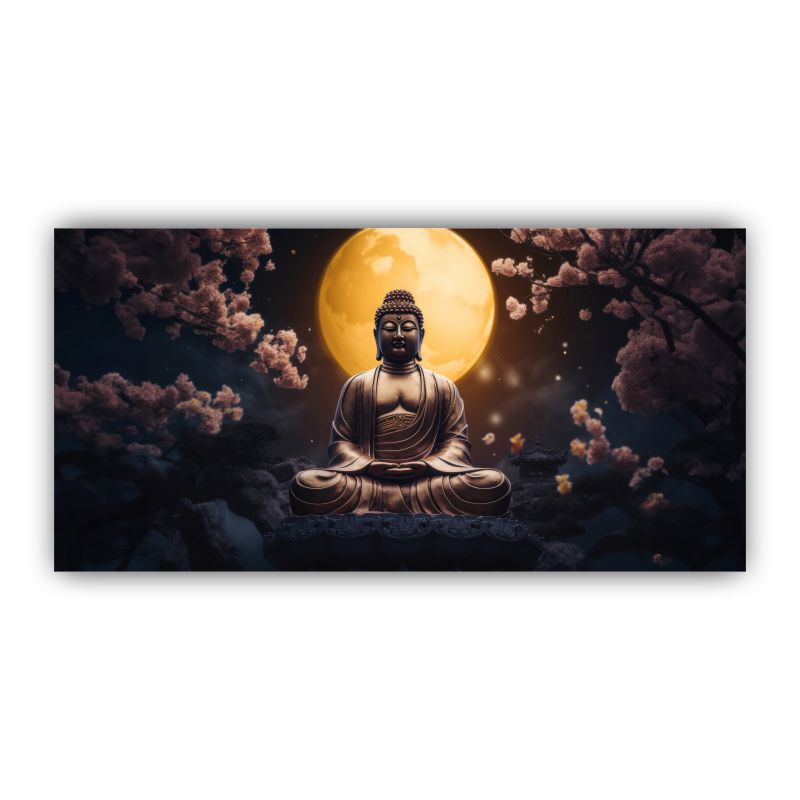 Serenity of Lord Buddha Wall Paintings by Canvas Myntra