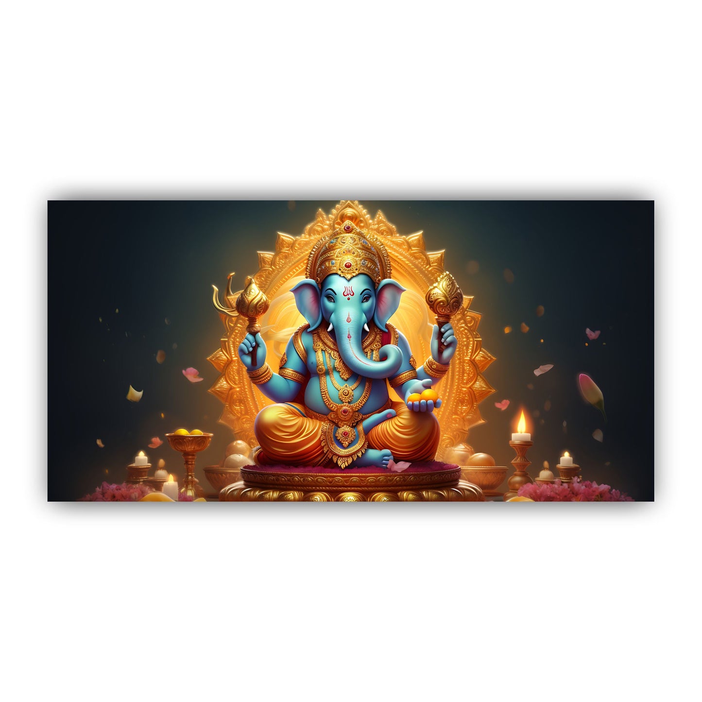 Canvas Myntra | Calm Your Space with Our Gold Ganesha Artwork