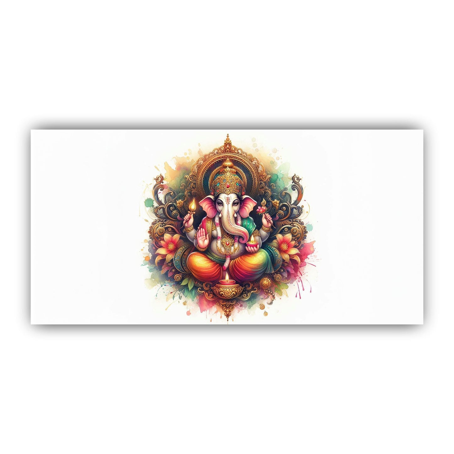 Lord Ganesha Spiritual Wall Painting | Perfect Home Decor by Canvas Myntra