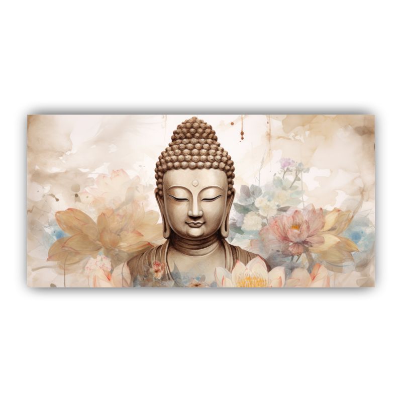 Zen-Inspired Gautam Buddha Painting | Spiritual Decor by Canvas Myntra