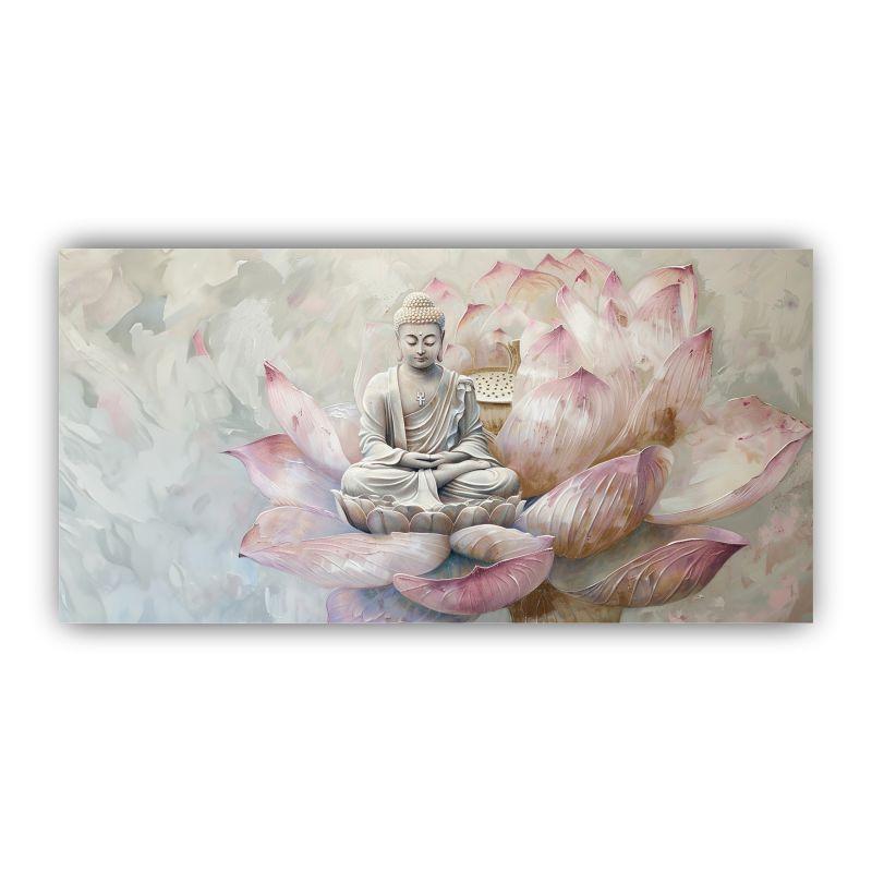 Serenity of Lord Buddha Wall Paintings by Canvas Myntra