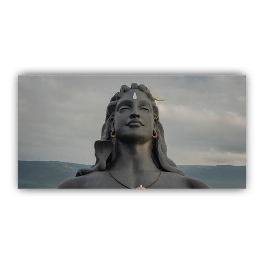 Divine Lord Shiva Adiyogi Wall Painting | Spiritual Canvas Art for Home & Meditation Spaces