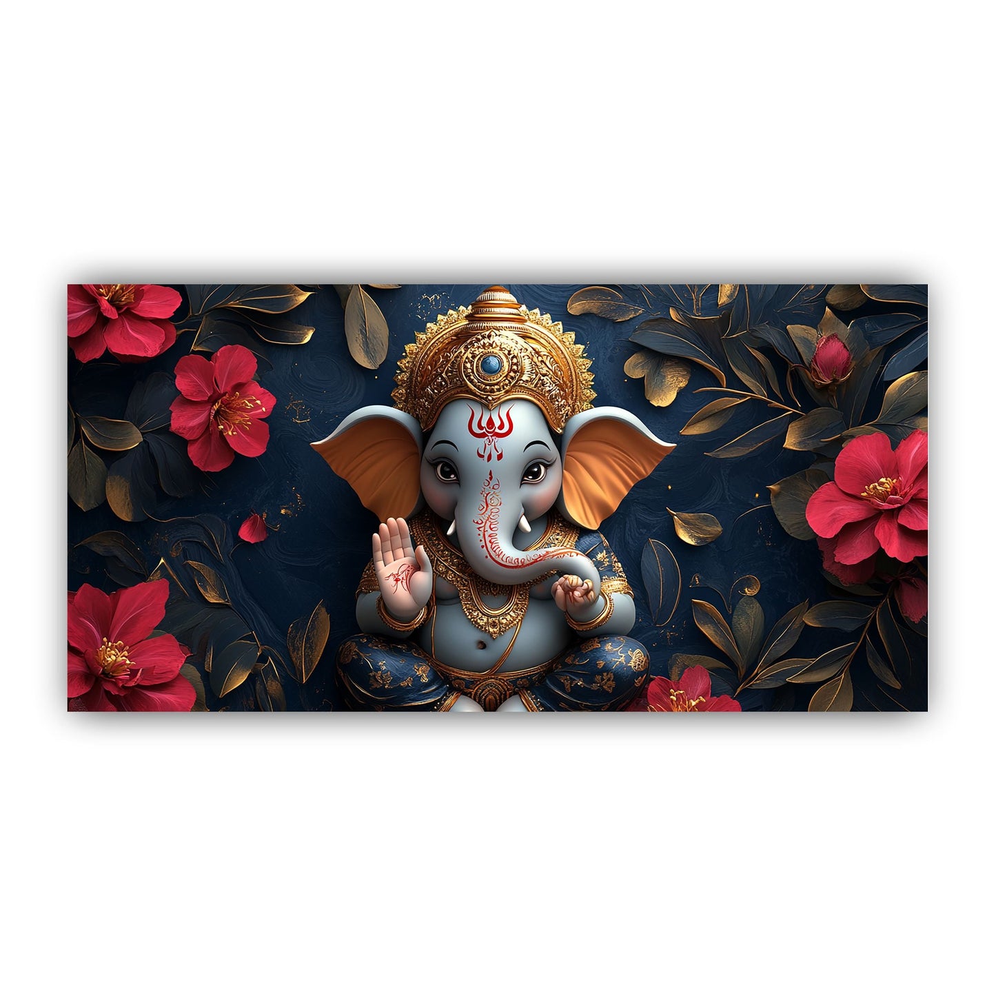 Serene Lord Ganesha Painting | Add Tranquility to Your Home by Canvas Myntra