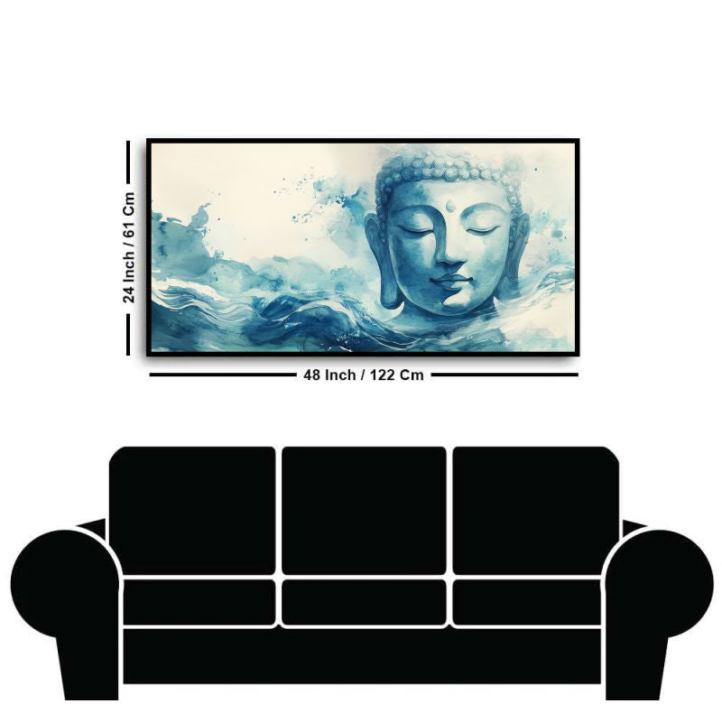 Serenity of Lord Buddha Wall Paintings by Canvas Myntra