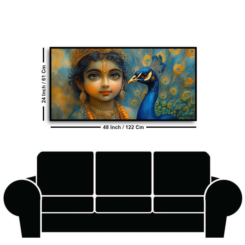 Krishna Wall Paintings by Canvas Myntra