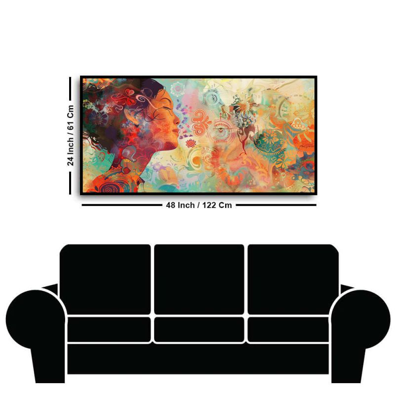 Abstract Figures in Motion: Wall Paintings by Canvas Myntra