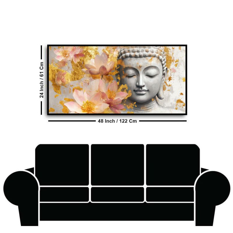 Serenity of Lord Buddha Wall Paintings by Canvas Myntra