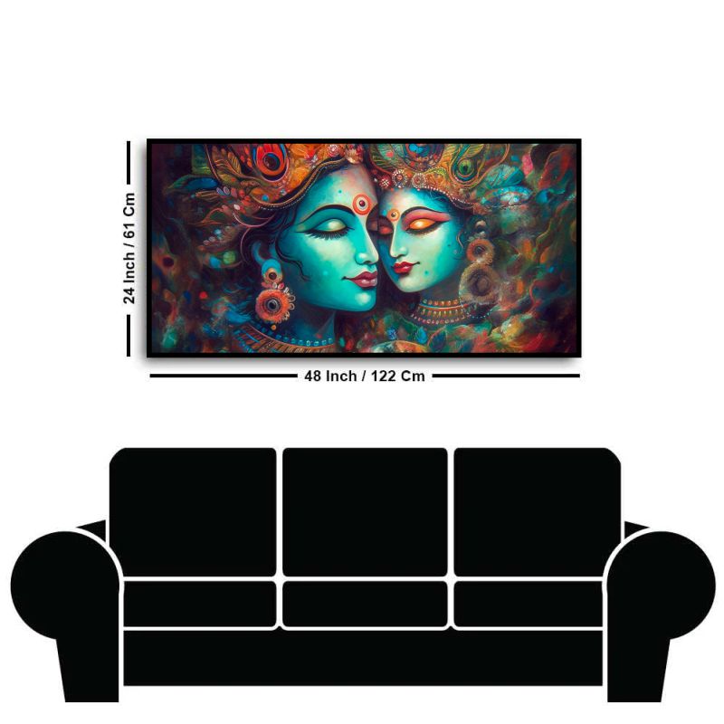 Serene Radha Krishna Painting | Add Tranquility to Your Home by Canvas Myntra