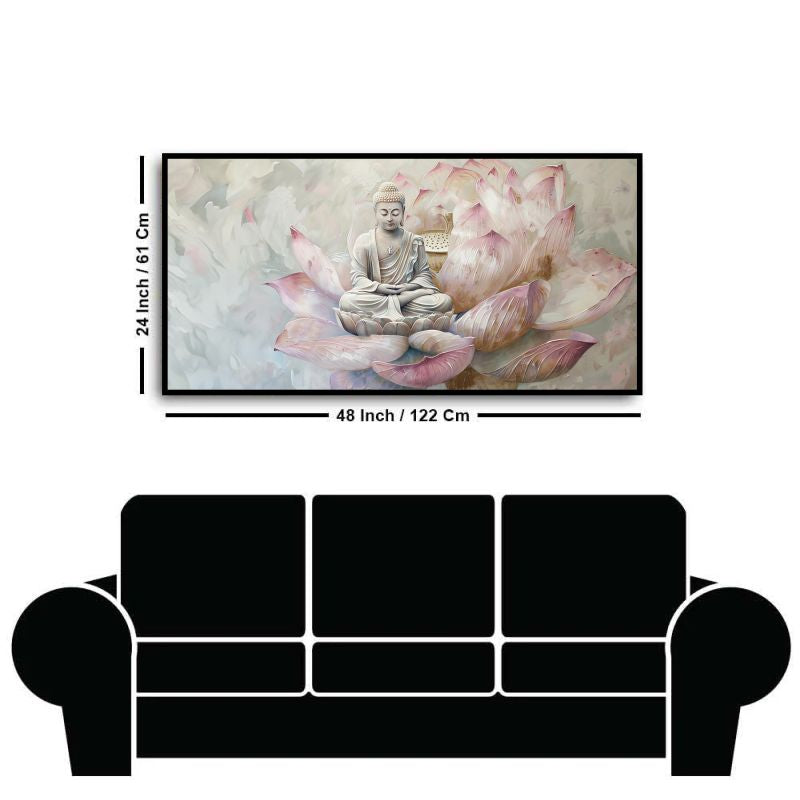 Serenity of Lord Buddha Wall Paintings by Canvas Myntra