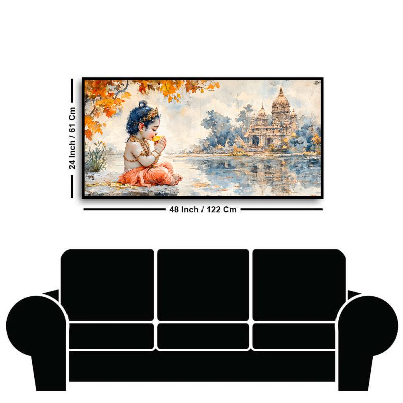 Krishna Wall Paintings by Canvas Myntra