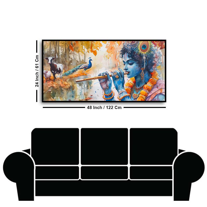 Krishna Wall Paintings by Canvas Myntra