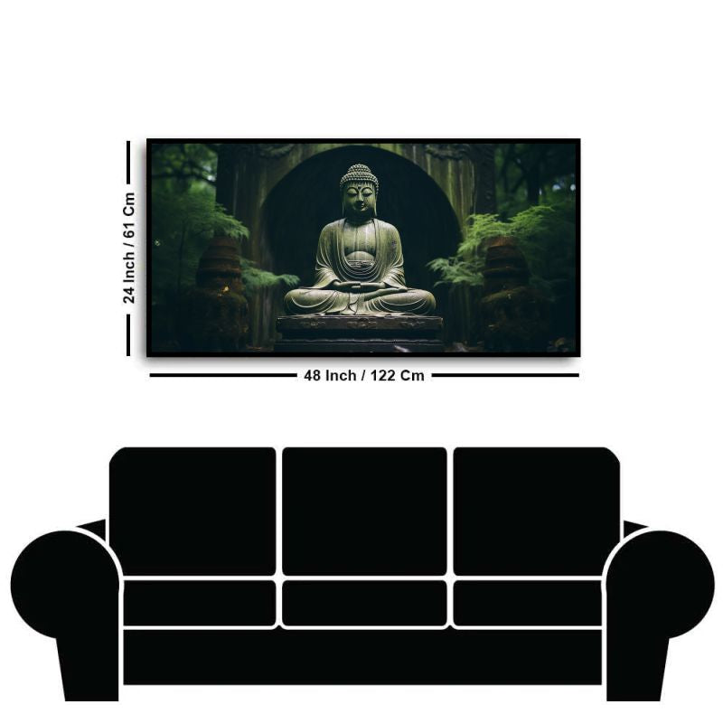 Serenity of Lord Buddha Wall Paintings by Canvas Myntra