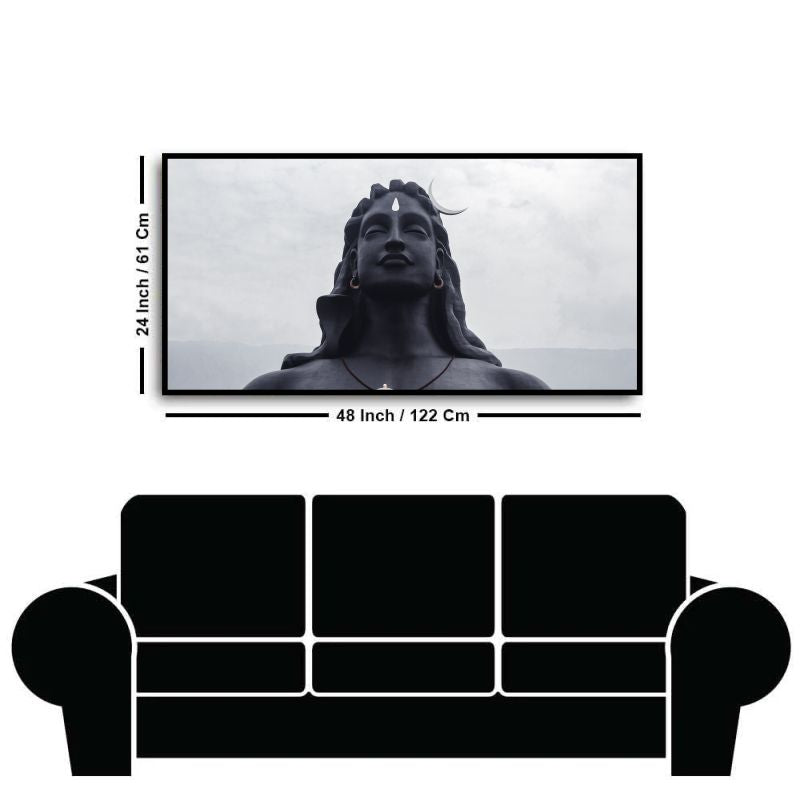 Divine Lord Shiva Adiyogi Wall Painting | Spiritual Canvas Art for Home Décor