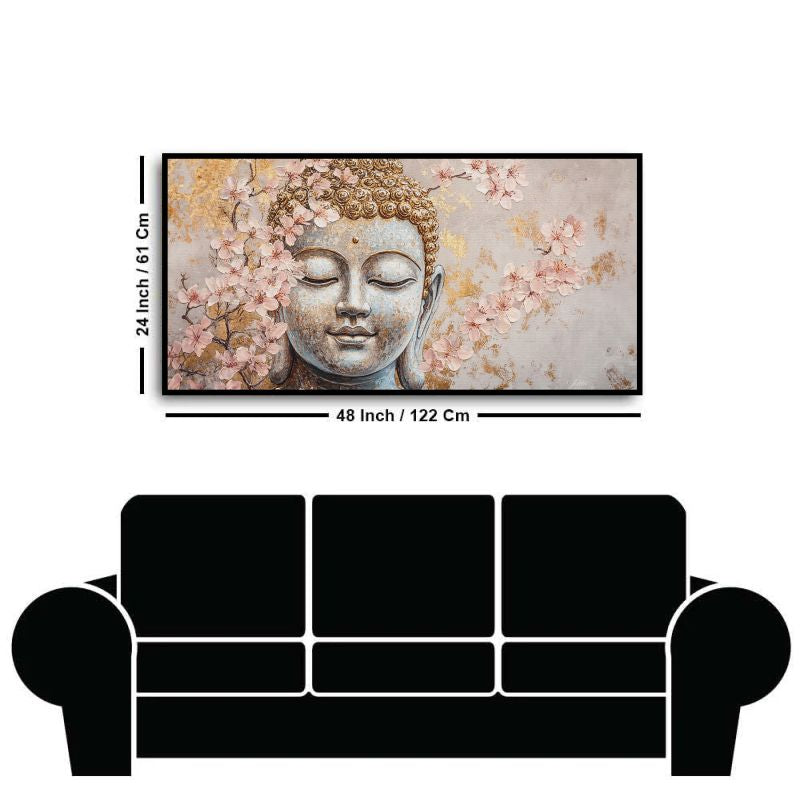 Serenity of Lord Buddha Wall Paintings by Canvas Myntra