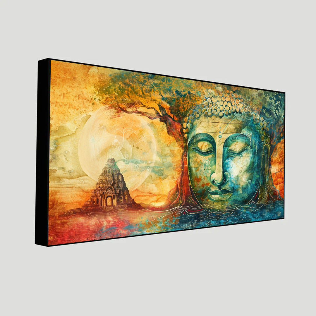 Serenity of Lord Buddha Wall Paintings by Canvas Myntra