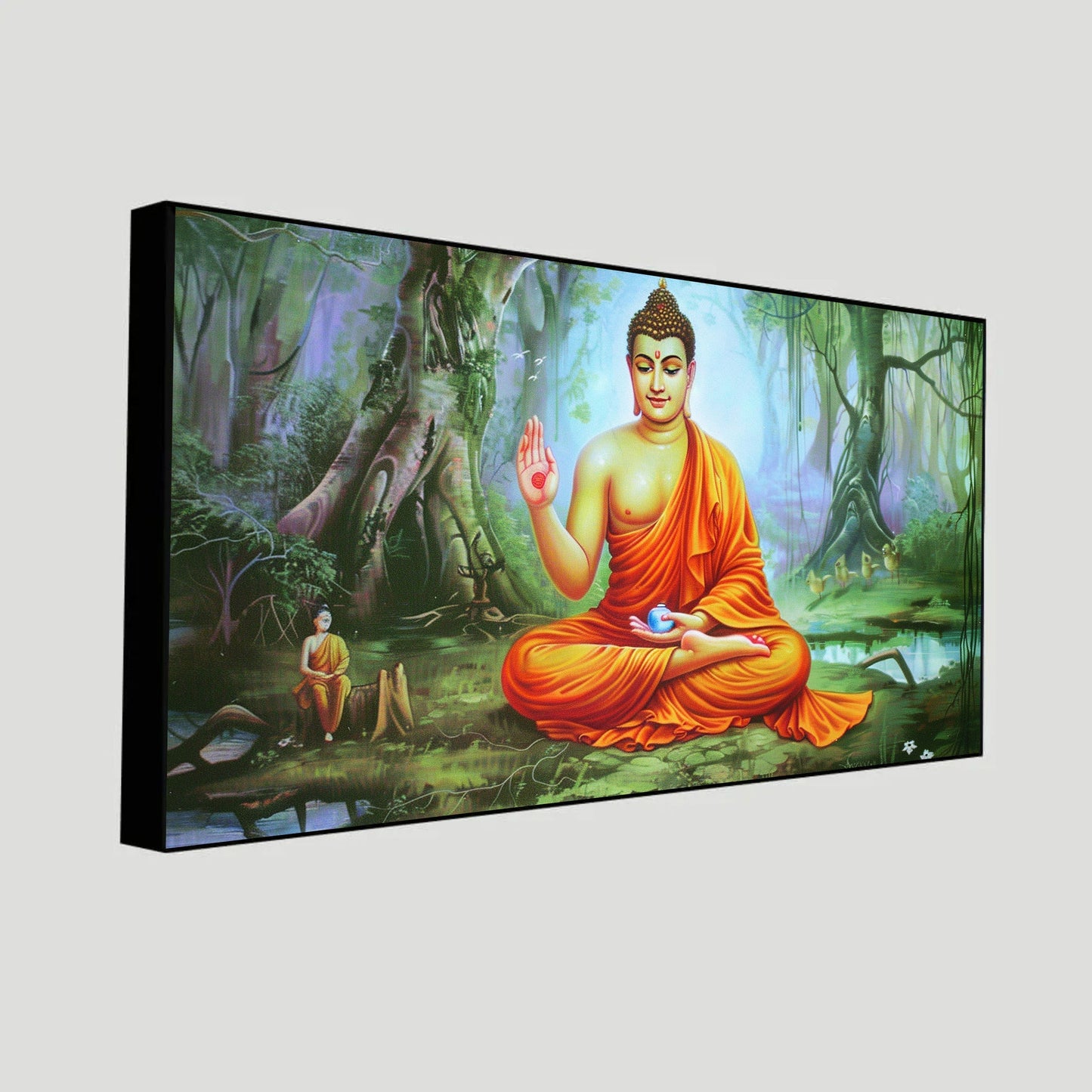 Serenity of Lord Buddha Wall Paintings by Canvas Myntra