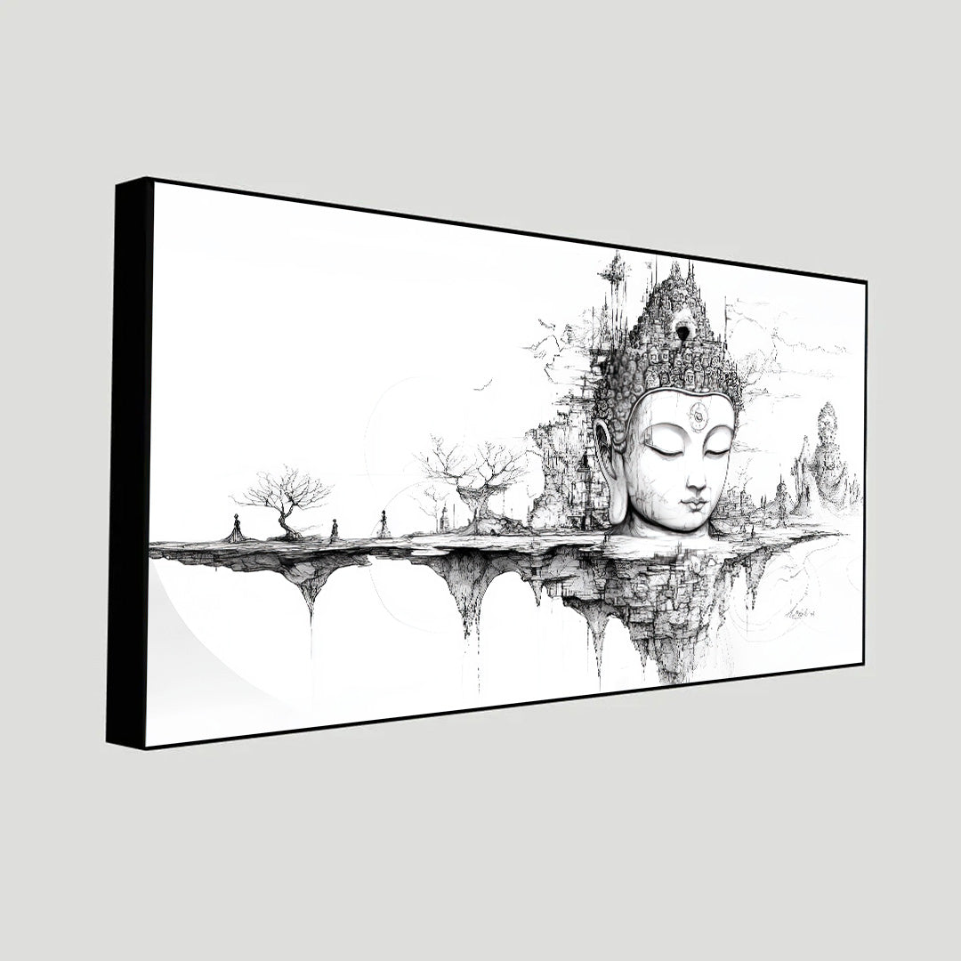 Serenity of Lord Buddha Wall Paintings by Canvas Myntra