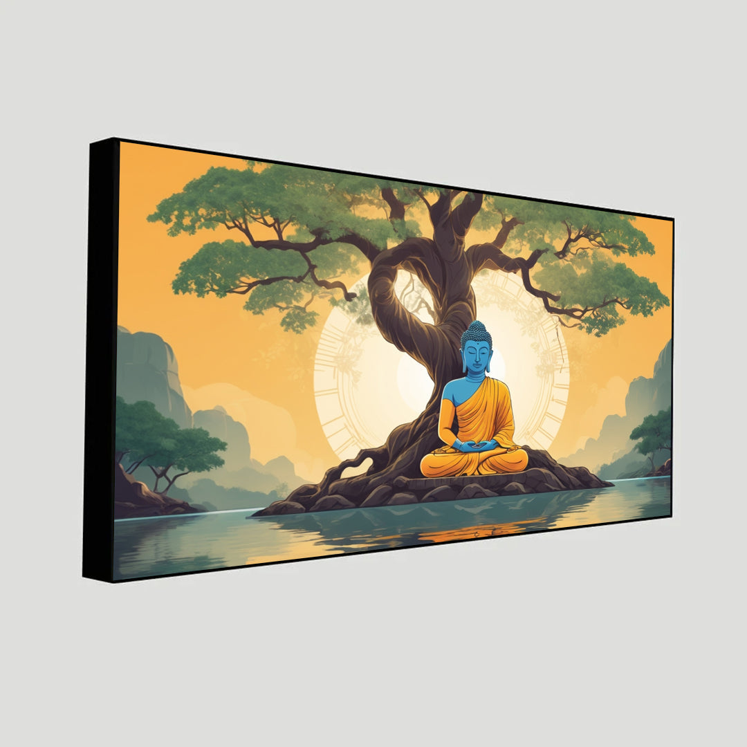 Serenity of Lord Buddha Wall Paintings by Canvas Myntra