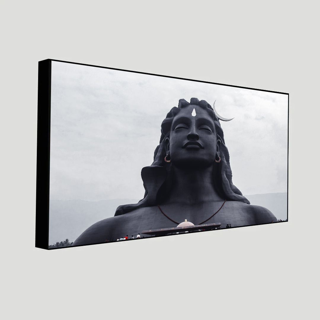 Divine Lord Shiva Adiyogi Wall Painting | Spiritual Canvas Art for Home Décor