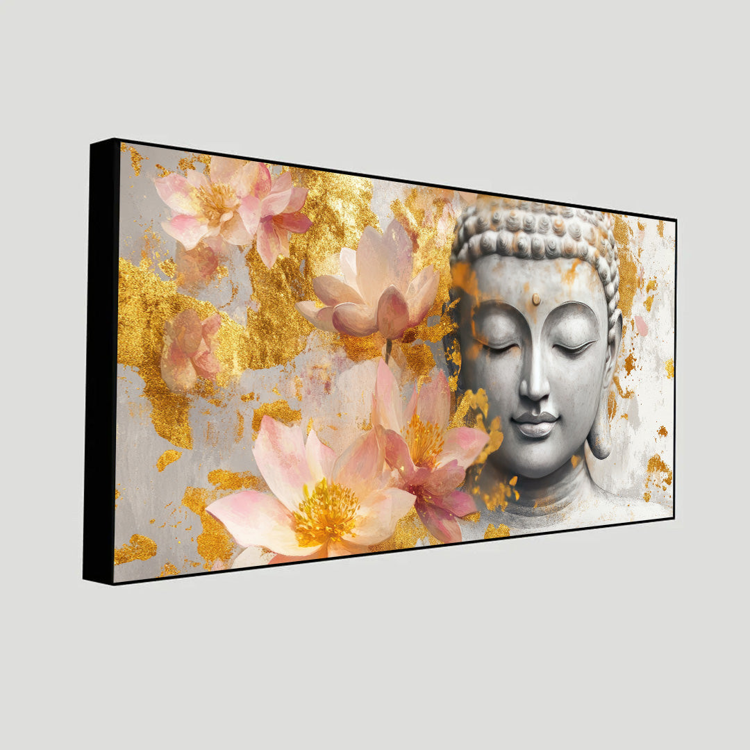 Serenity of Lord Buddha Wall Paintings by Canvas Myntra