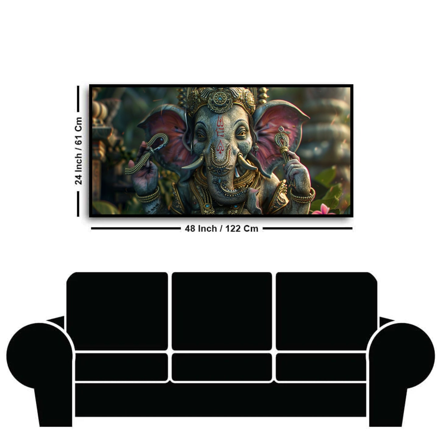 Lord Ganesha Wall Art for Home | Spiritual Paintings by Canvas Myntra