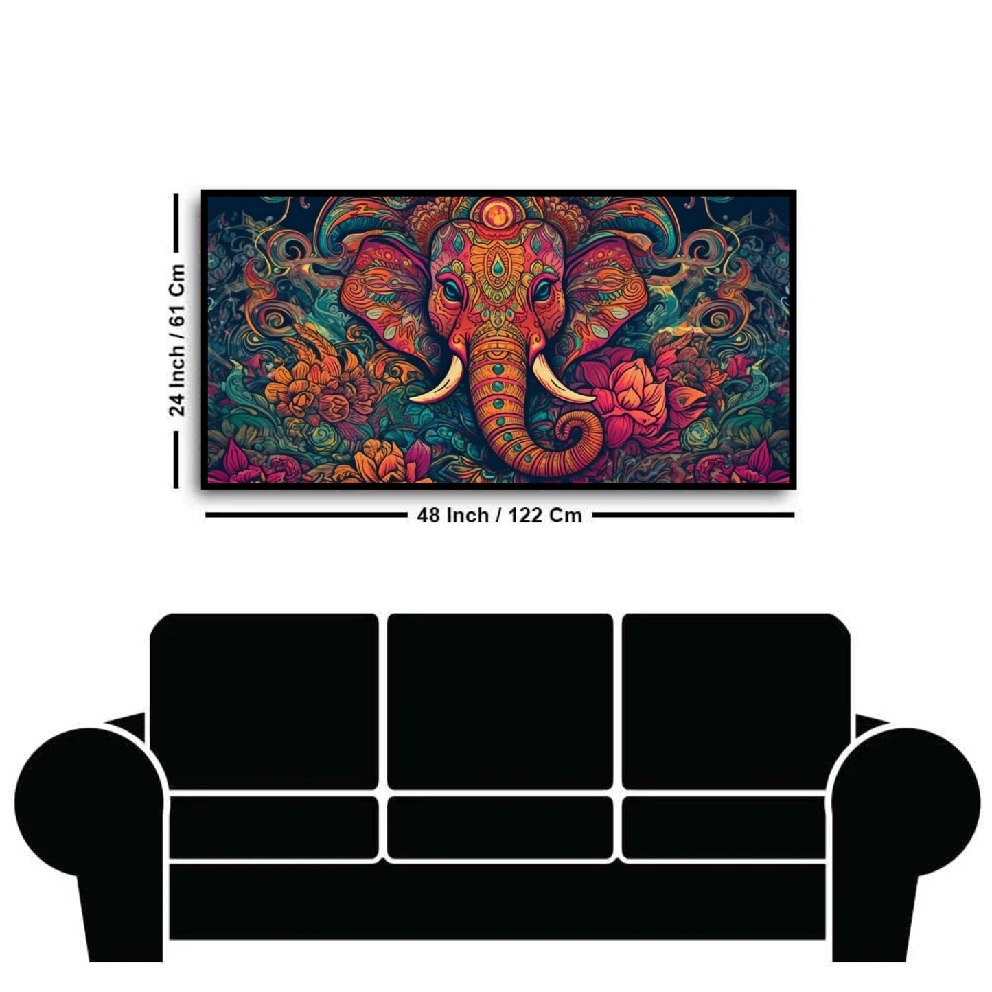 Lord Ganesha Wall Painting | Spiritual Decor by Canvas Myntra