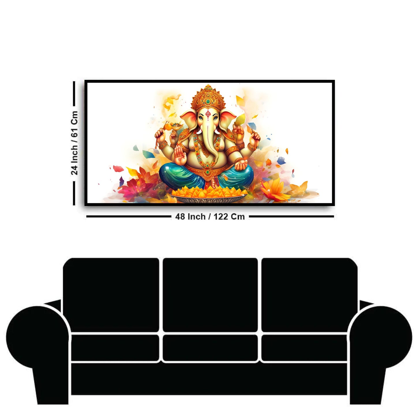 Bold & Beautiful | Ganesha Wall Art in Stunning Colors | Elevate Your Decor with Spiritual Energy"