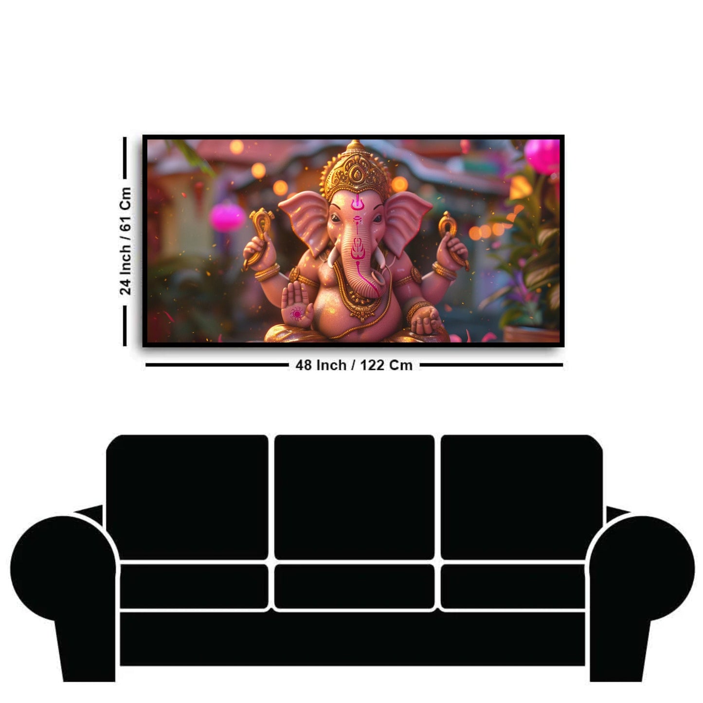 Lord Ganesha Tranquil Wall Painting | Elevate Your Interior by Canvas Myntra