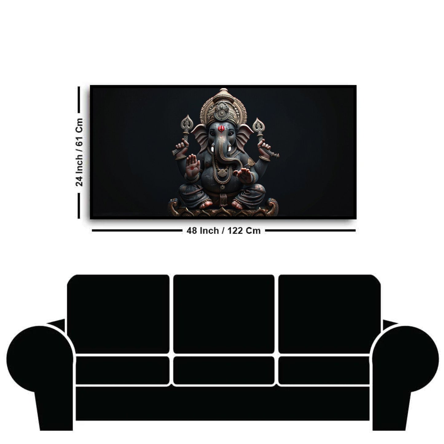 Lord Ganesha Spiritual Wall Art | Uplift Your Decor with Canvas Myntra