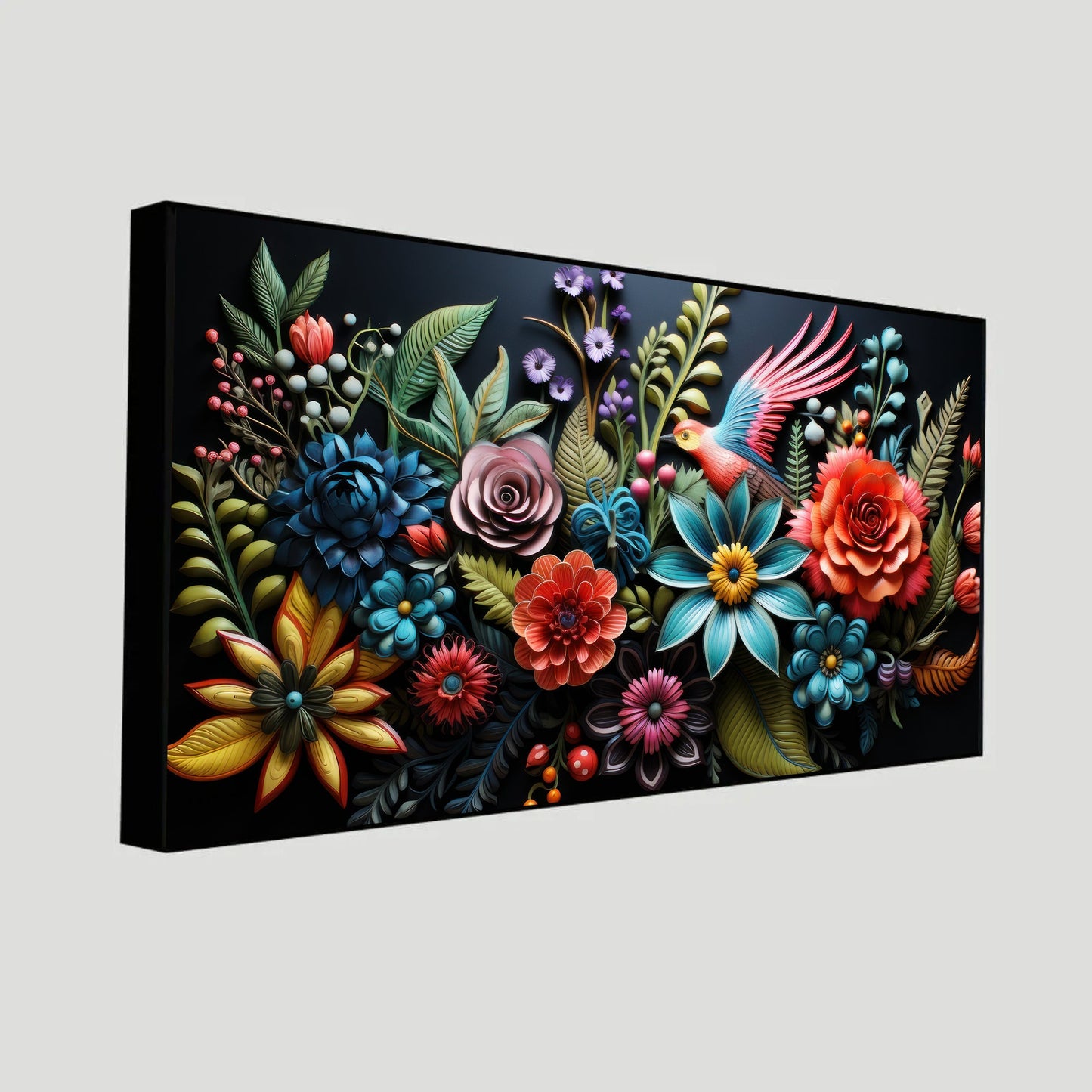 Handcrafted Flower Wall Painting | Artistic Home Accent