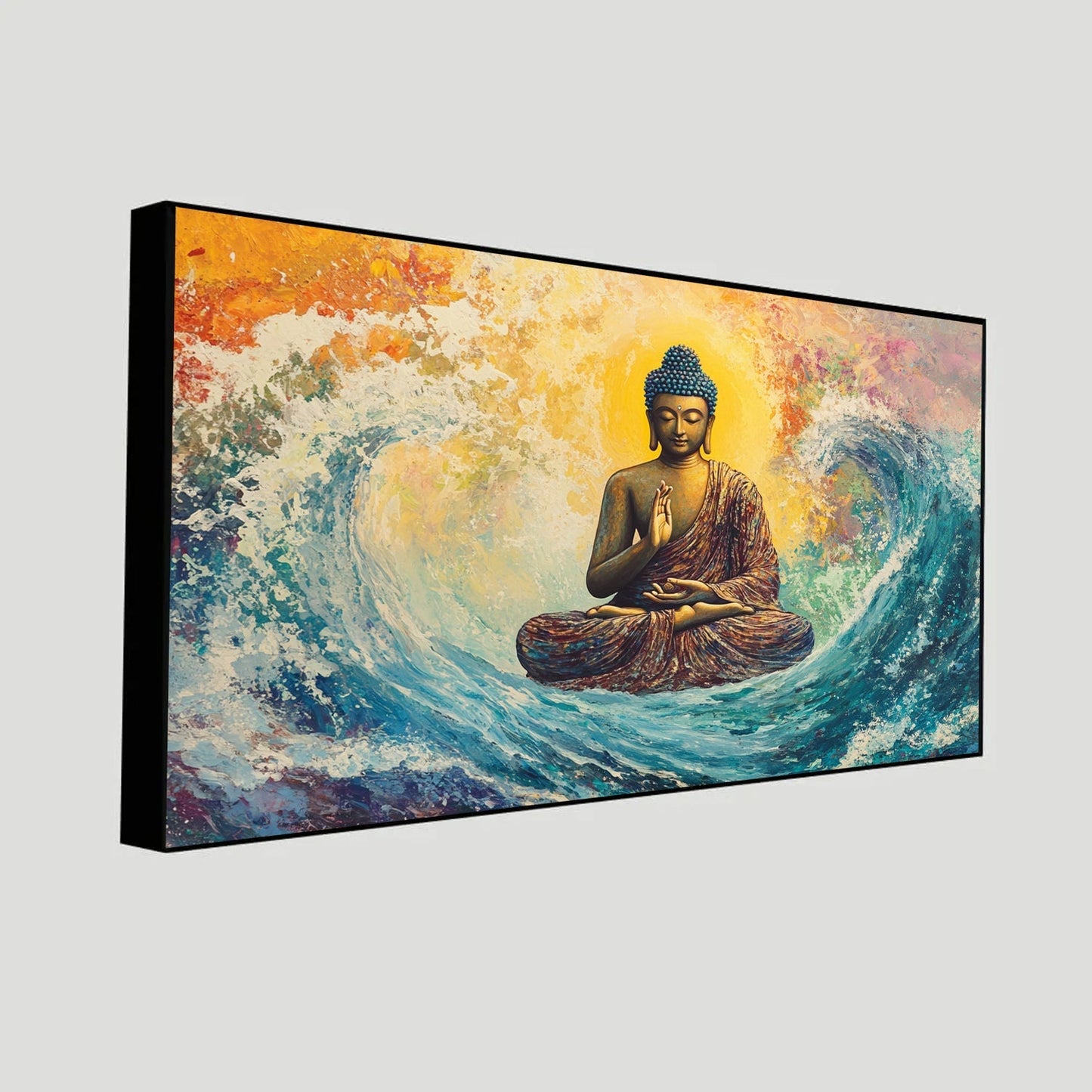 Canvas Myntra Buddha Art | Wave of Calm | Uplift Your Decor with Tranquil Wall Paintings