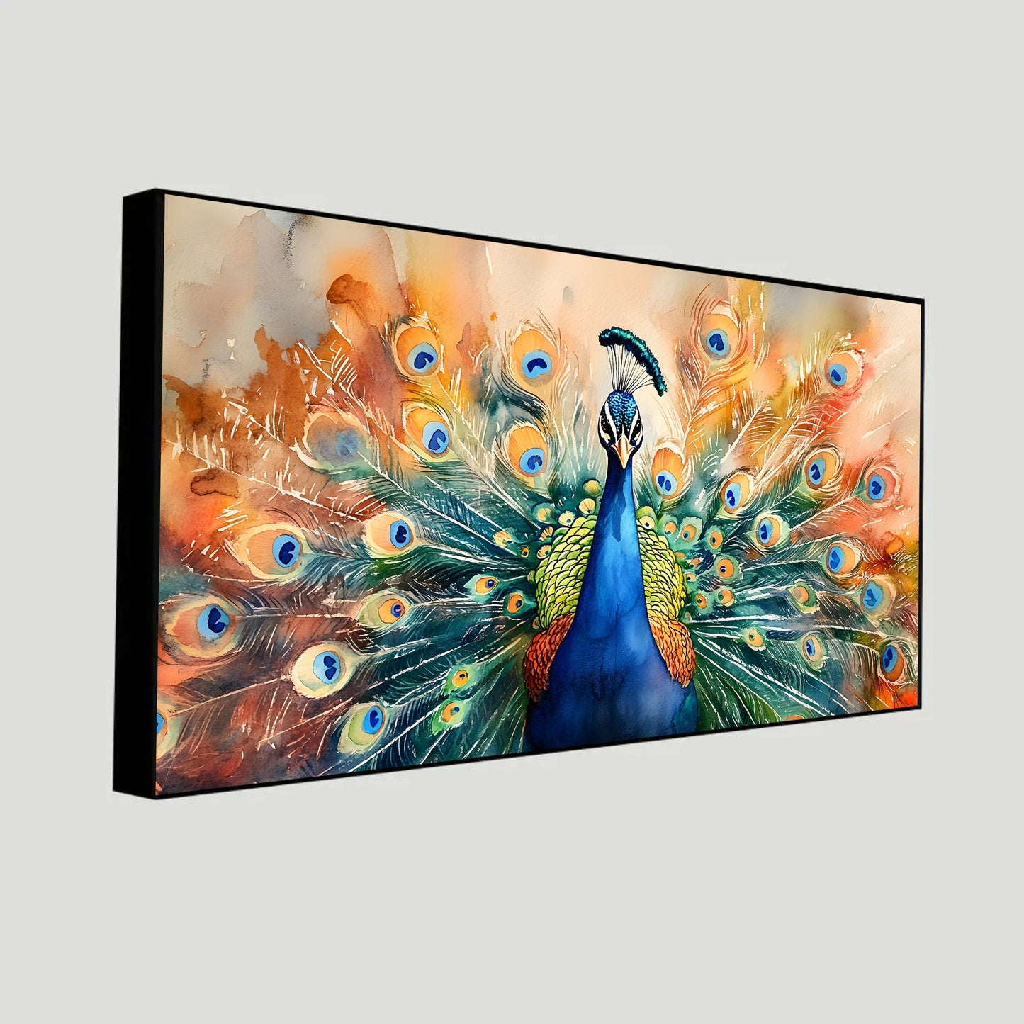 Peacock Tranquil Wall Painting | Elevate Your Interior by Canvas Myntra