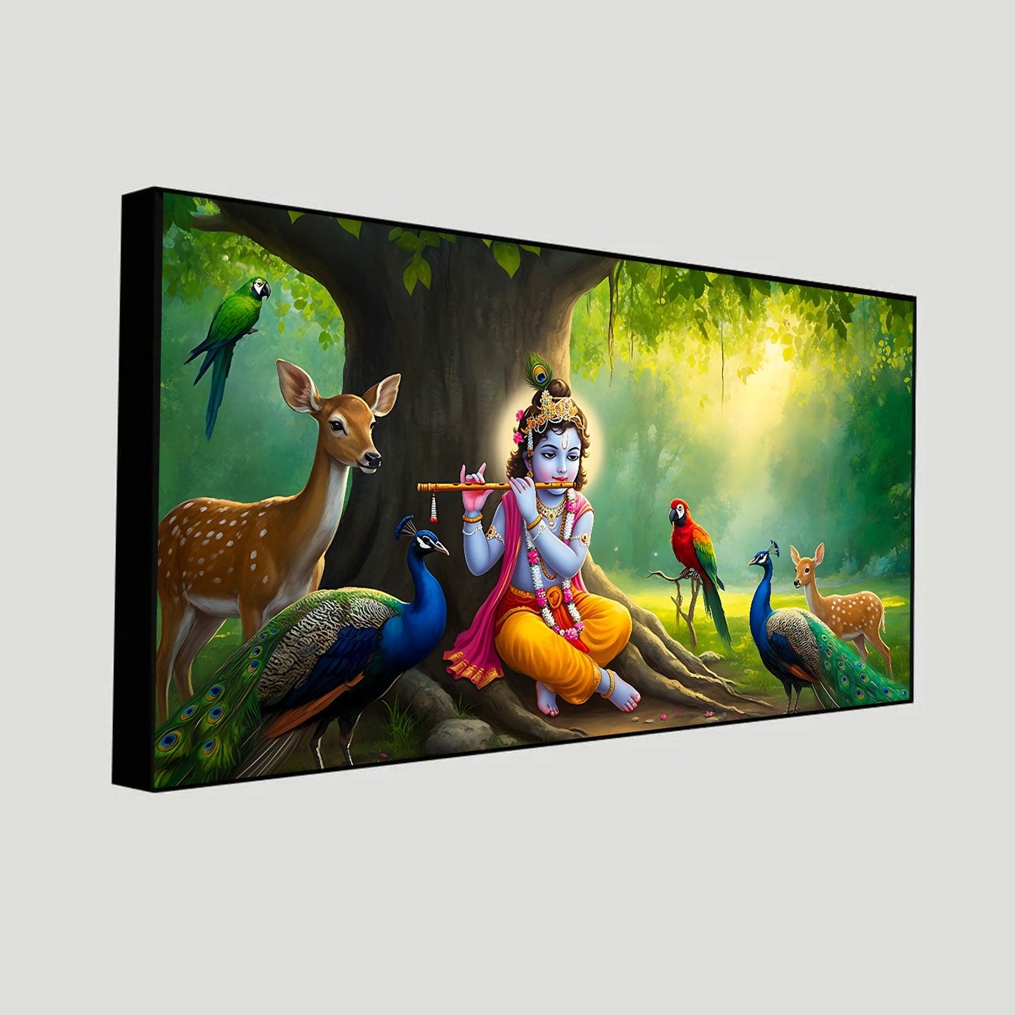 Radha Krishna Wall Art | Premium Spiritual Paintings by Canvas Myntra