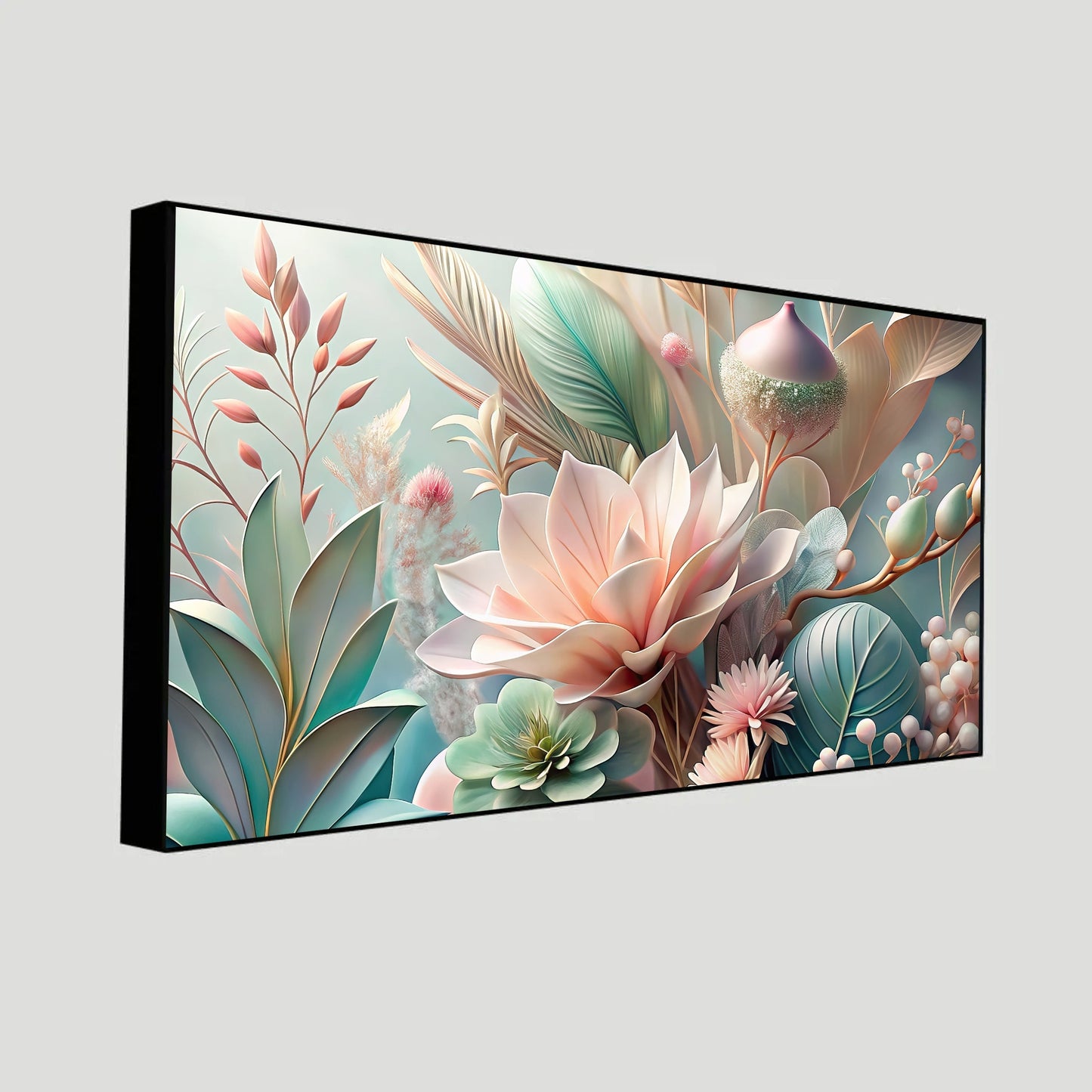 Abstract Flower Wall Painting | Contemporary Floral Canvas Art