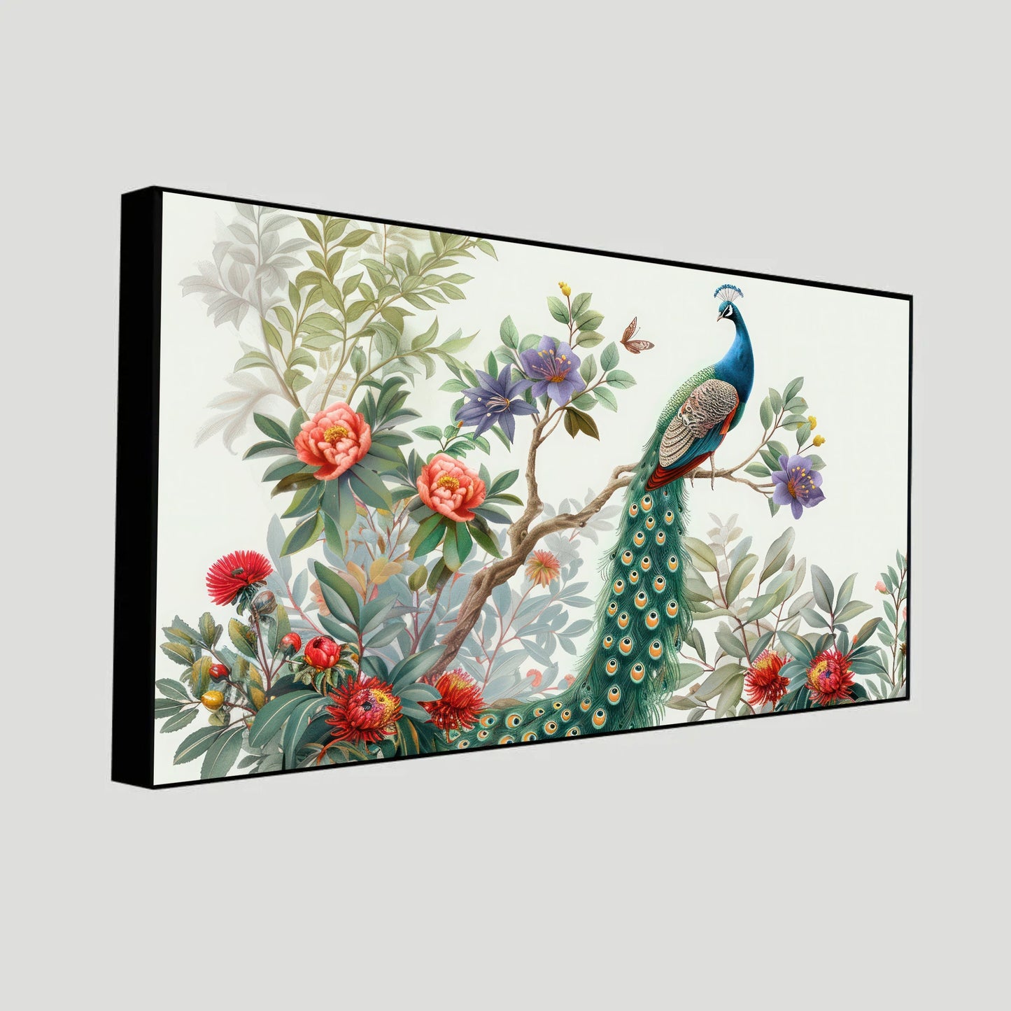 Canvas Myntra Peacock Art | A Blend of Spirituality and Elegance