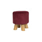 Red soft Ottoman Pouffy with heavy Legs