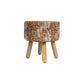 wooden skin Ottoman / Pouffy