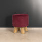 Red soft Ottoman Pouffy with heavy Legs