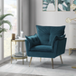 Doe Buck Velvet fyn Accent Chair/Lounge Chair for  Living Room, Bedroom, Armchair Sofa Chair with Gold Legs.