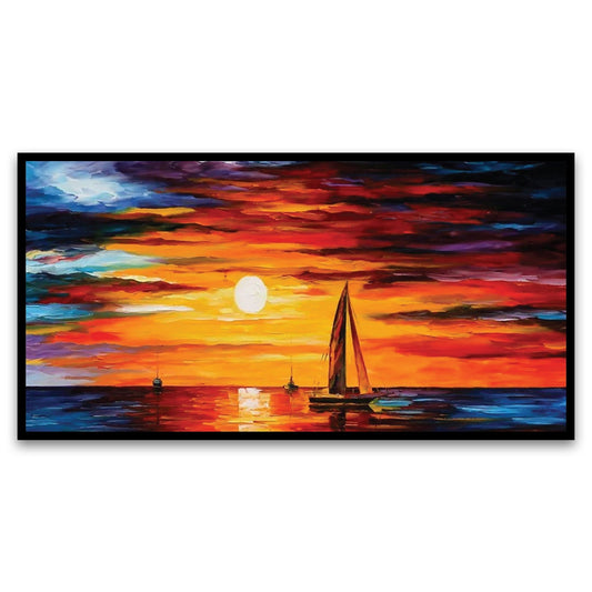 Nature Landscape Floating Framed Canvas Wall Painting