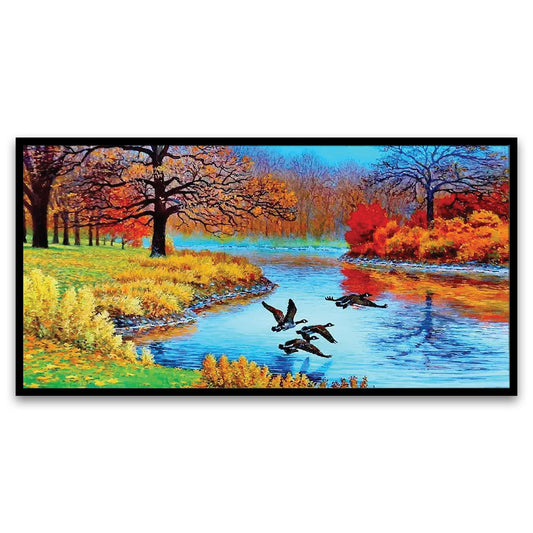 Nature Scenery Floating Framed Canvas Wall Painting