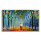 Love Couple Scenery Floating Framed Canvas Wall Painting