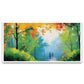 Relaxing Big Panoramic Nature Floating Framed Canvas Wall Painting