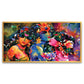 Radha Krishna Gopis Floating Framed Canvas Wall Painting