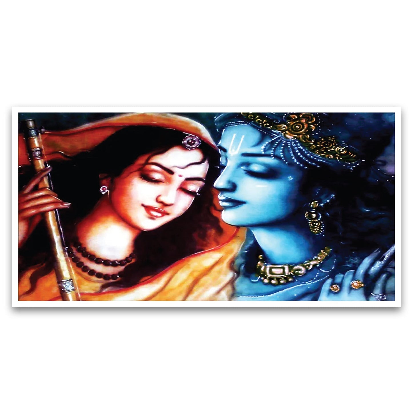 Krishna Meerabai Love Floating Framed Canvas Wall Painting