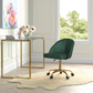 Doe Buck Velvet Hindmen  task chair /study chair /office chair   for  study  Room, office  , swivel Armchair  with Gold base