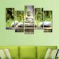 Multiple 5 Panel Peaceful Calming Buddha Religious Framed Canvas Print 5 PCS Wall Painting for Living Room, Bedroom, Office Wall Decoration